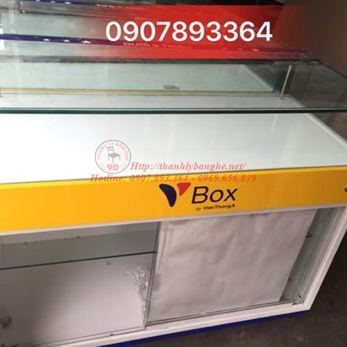 Tồn kho Tủ kiếng trưng bày điện thoại mới 95%